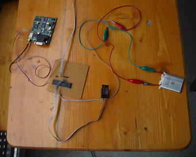 Prototyp-Aufbau des GPS-Trackers