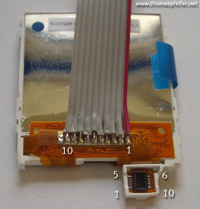 Nokia 6100 Display Pinout / Pinbelegung
